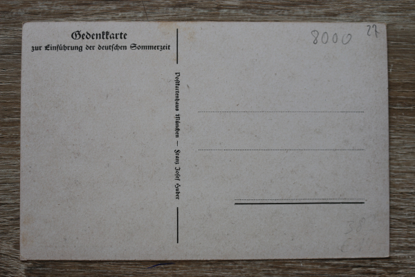 AK München / 1916 / Münchner Kindl / Künstler Karte Oskar Beringer / Kriegsjahr Zeitumstellung von 11 auf 12 / Gedenkkarte Einführung der Sommerzeit / Frauenkirche